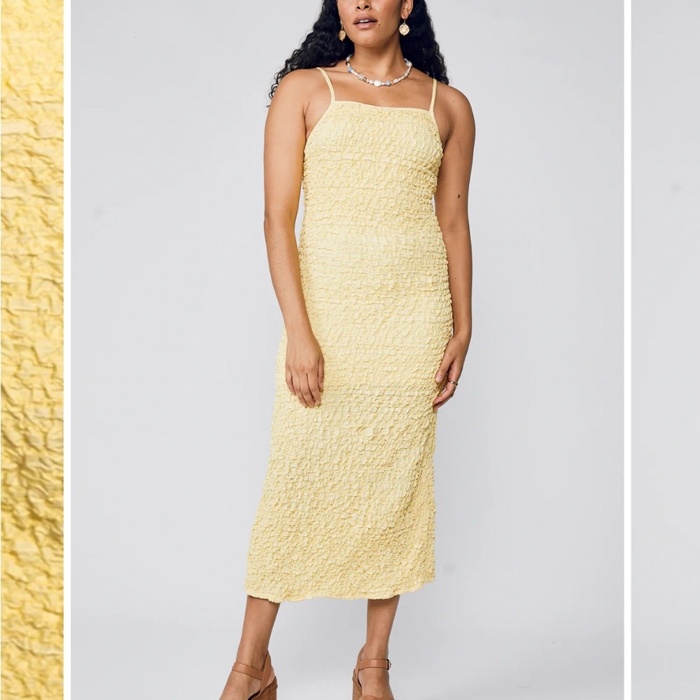 Rue Stiic Isabelle Cami Smock Dress - Lemon Meringue